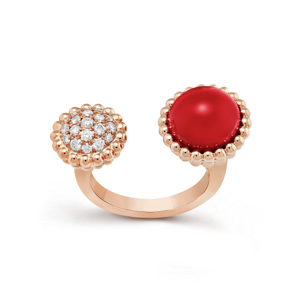 18K Perlée Couleurs Between The Finger Ring - 图片 4