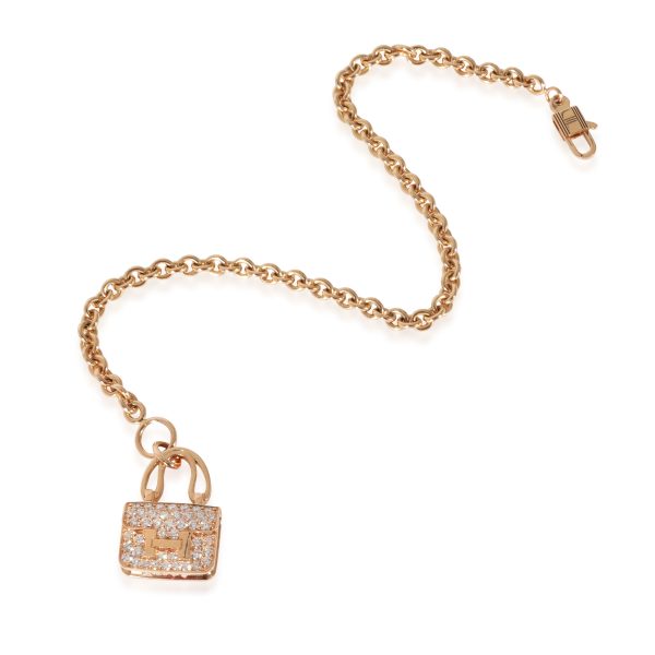 18K Amulettes Constance Diamond H Bracelet - Image 4