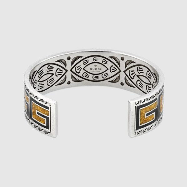 Double G Cube Yellow Wide Bracelet - Image 2