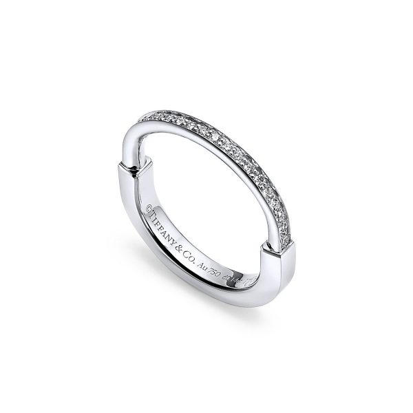 18K T Lock Diamonds White Gold Ring - 图片 3