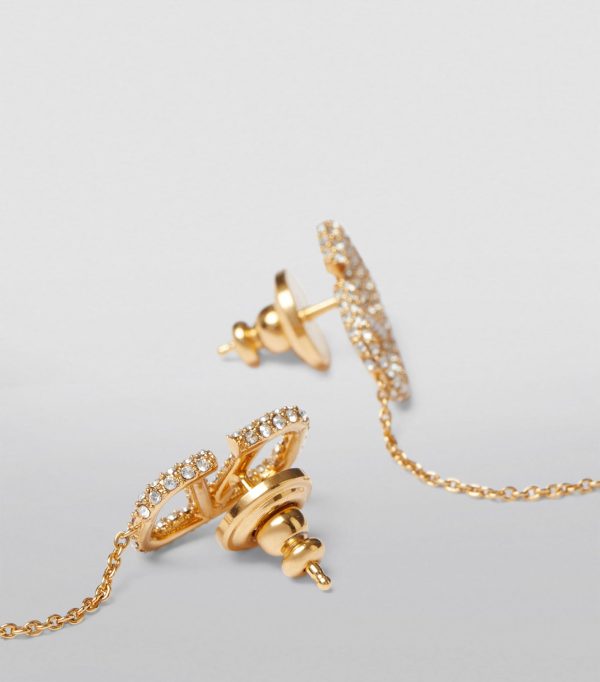 18K Garavani Crystal Vlogo Signature Earrings - 图片 4