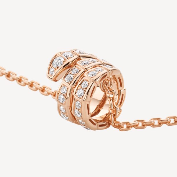 18K BV Serpenti Viper Pave Diamonds Necklace - 图片 4