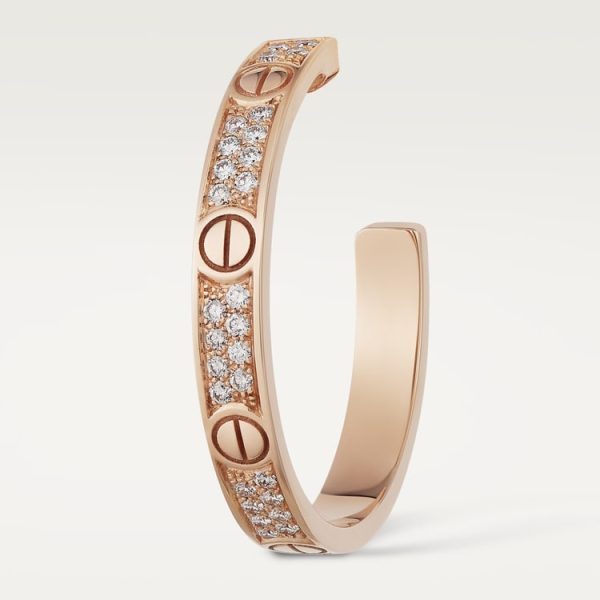18K Love Pave Diamonds Earrings - 图片 3