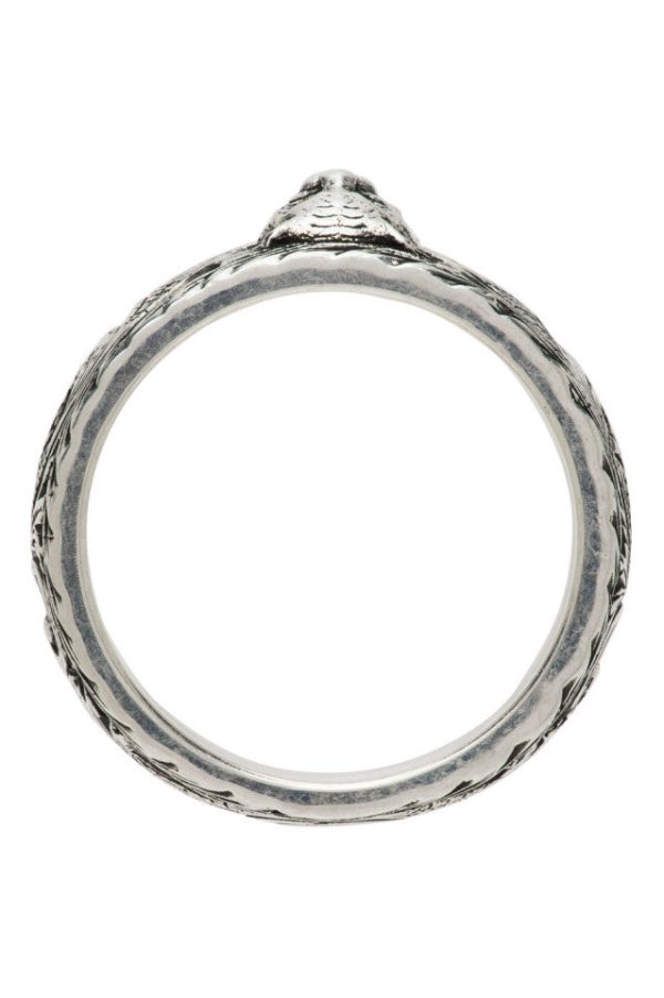 Double G Feline Head Ring - 图片 4
