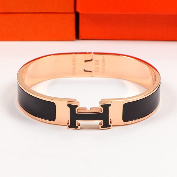 18K Clic H Black Bracelet - 图片 3