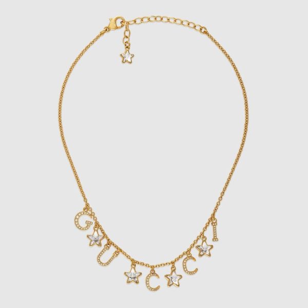 18K Double G Script Necklace