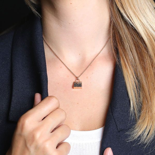 18K Amulettes Kelly Black Diamonds H Necklace - Image 3
