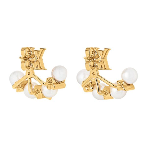 18k Louis Monogram Pearls Earrings - 图片 3