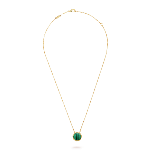 18K Perlée couleurs Malachite Necklace - 图片 3