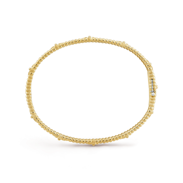 18K Yellow Gold Perlée Sweet Clovers Small Bracelet - Image 3