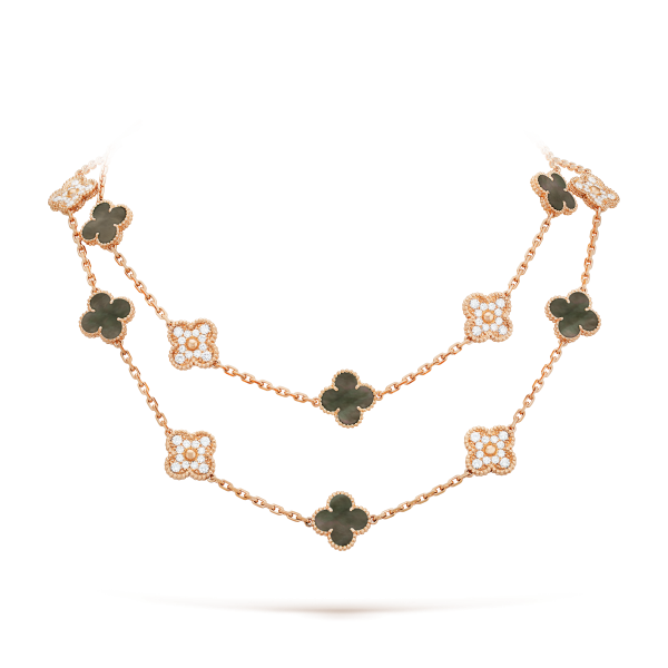 18K Vintage Alhambra 20 Motifs Long Necklace