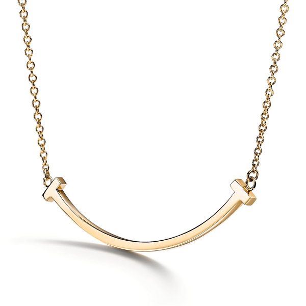 18K T Smile Pendant Necklace - 图片 2
