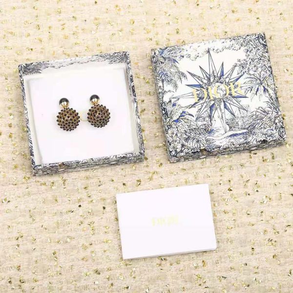 18K CD Tribales Black Stone-Effect Resin Pearls Earrings - 图片 7
