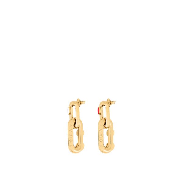18k Louis x YK LV Edge Painted Dots Earrings - 图片 3
