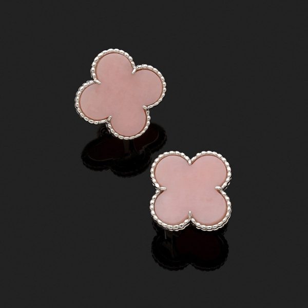 18K Magic Alhambra Pink Opale Earrings - 图片 3