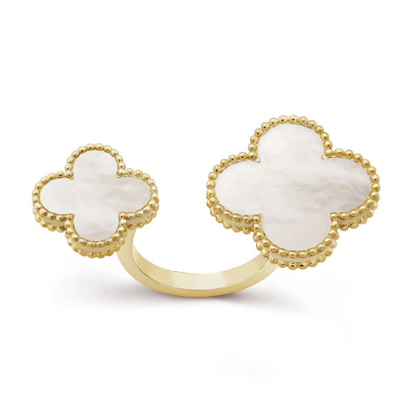 18K Magic Alhambra Mother Of Pearls Clover Ring - 图片 2