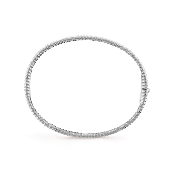 18K White Gold Perlée Signature Bracelet - 图片 3