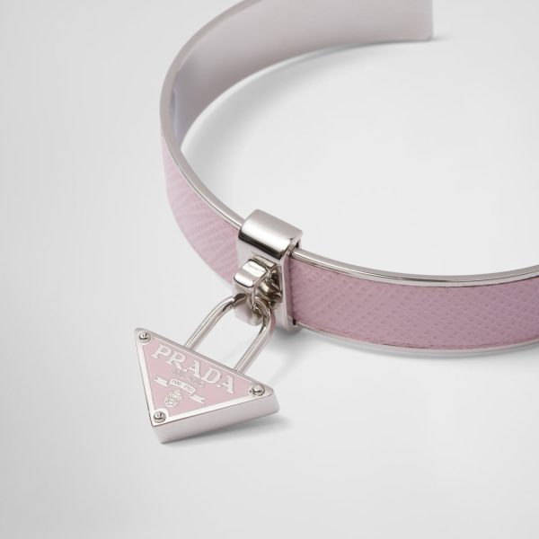 18K Pra Triangle Charm Cuff Bracelet - 图片 2