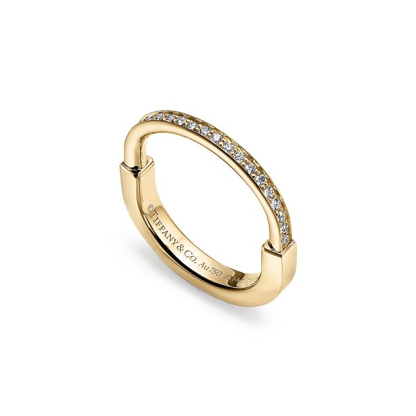 18K T Lock Diamonds Yellow Gold Ring - 图片 2