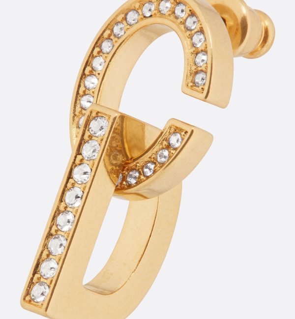 18K CD Lock Earrings - 图片 3
