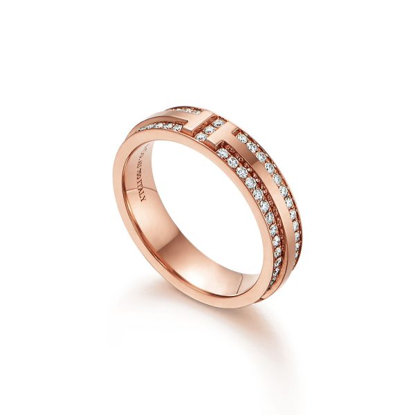 18K T Narrow Pavé Diamond Ring - 图片 2