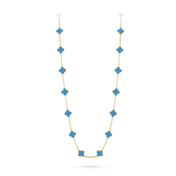 18K Vintage Alhambra 20 Motifs Long Necklace - Image 2