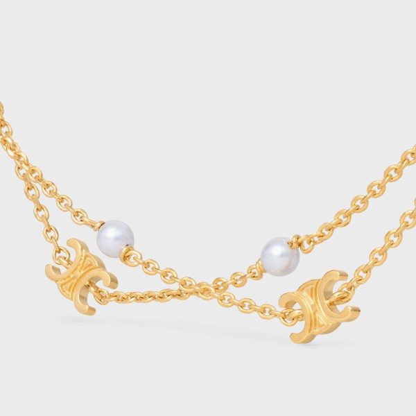 18K Triomphe Pearl Double Necklace - 图片 5