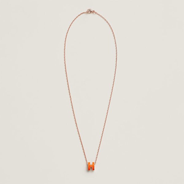 18K Mini Pop H Orange Necklace - 图片 4