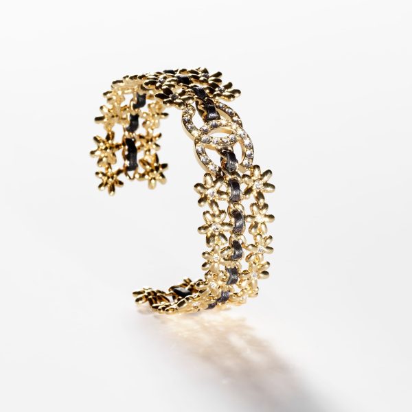 18K CC 2023 Black Cuff Bracelet - 图片 2