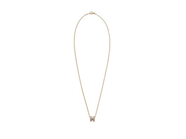 18K Mini Pop H Grey Necklace - 图片 9
