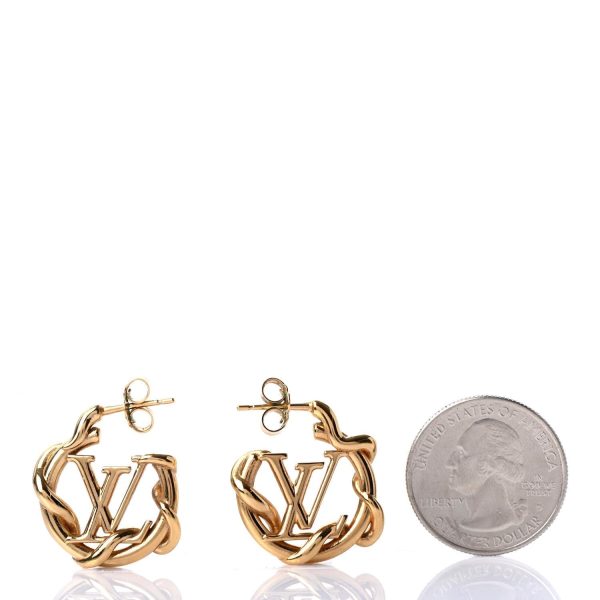 18k Louis Garden Louise Hoop Earrings - 图片 3