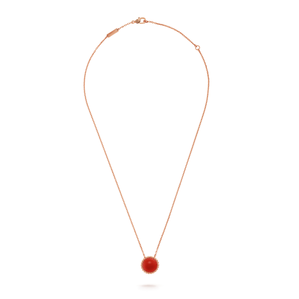 18K Perlée couleurs Carnelian Necklace - 图片 3