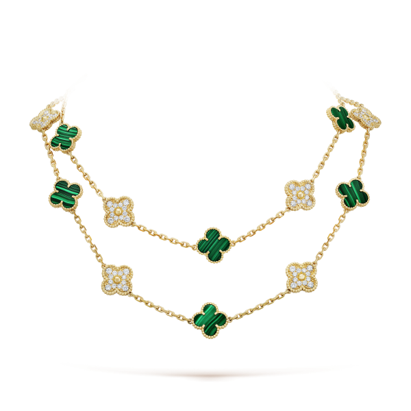 18K Vintage Alhambra 20 Motifs Long Clover Necklace