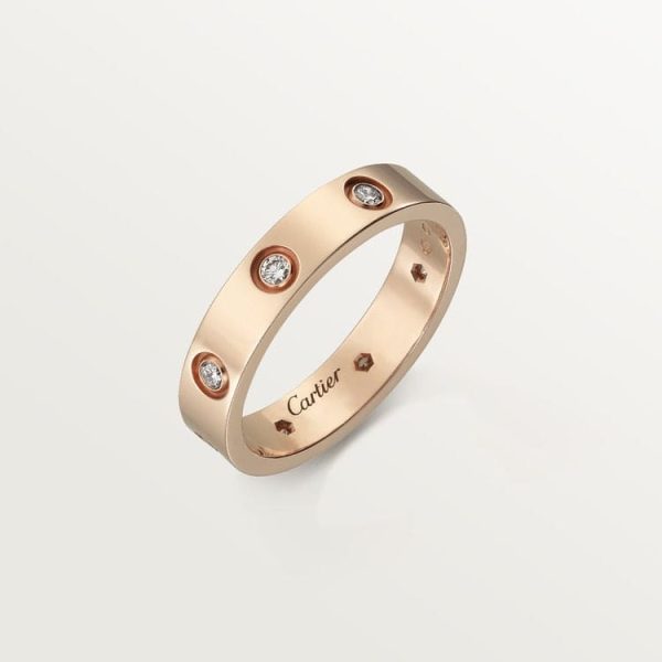 18K Love Wedding Eight Diamonds Ring - 图片 2