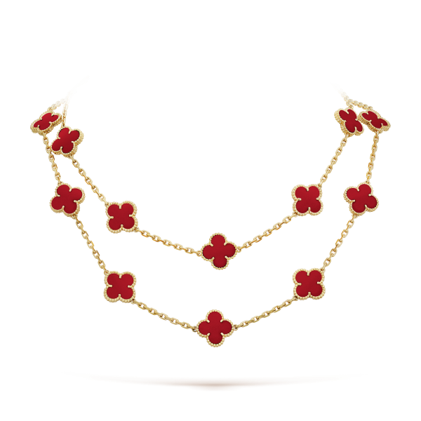 18K Vintage Alhambra 20 Motifs Long Necklace