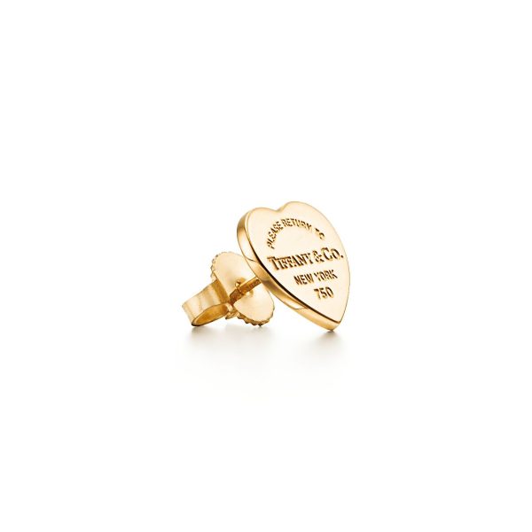 18K Return to Tiffany Heart Tag Stud Earrings - 图片 3