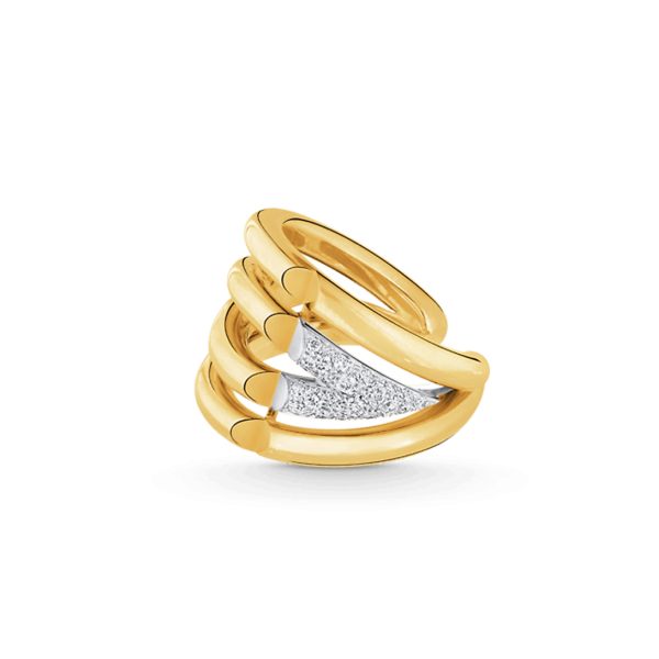 18K Louis Volt Upside Down Diamonds Ring - 图片 10