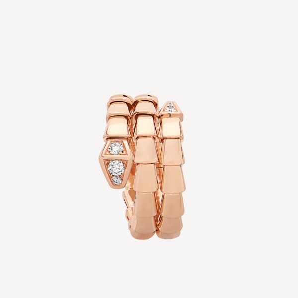 18K BV Serpenti Viper Demi Diamond Ring - Image 5