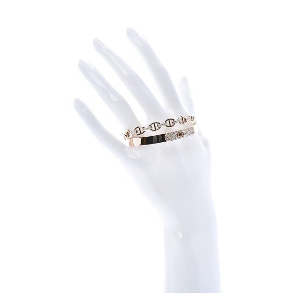 18K Kelly Double Tour Diamond H Bracelet - 图片 4