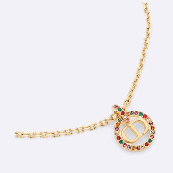 18K Petit CD Multicolor Crystals Necklace - 图片 3