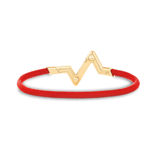 18K Louis Volt Upside Down Play Red Bracelet - 图片 2