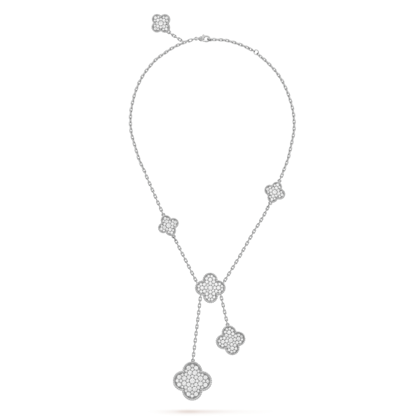 18K Magic Alhambra Six Motifs Diamonds Necklace - 图片 2
