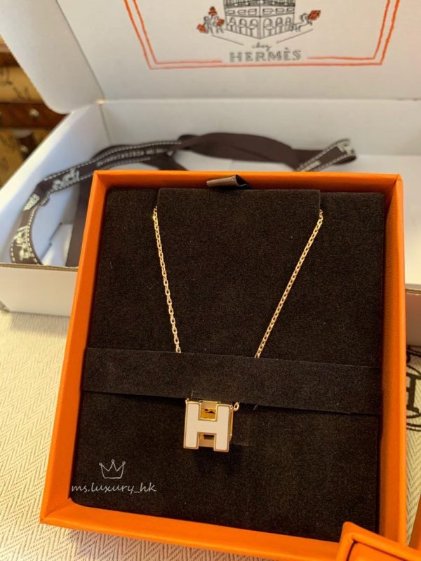 18K Cage D'H H Grey Necklace - Image 5