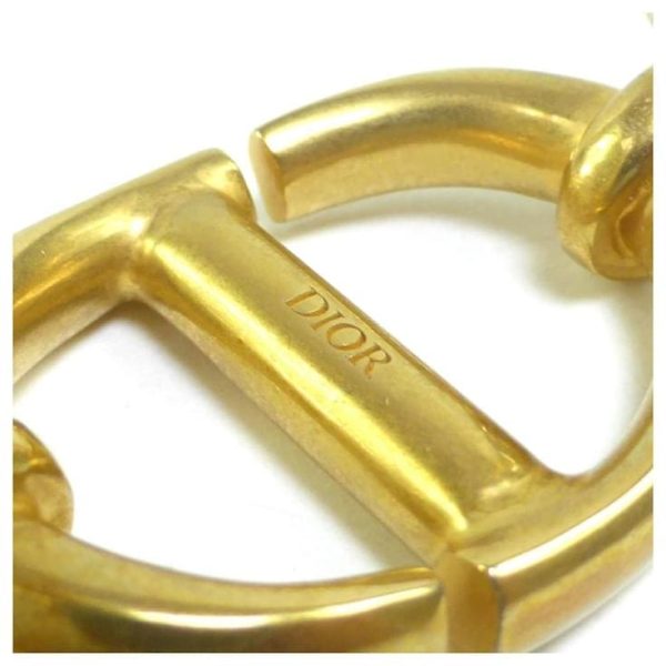 18K CD Navy Logo Bangle Open Cuff Bracelet - Image 4