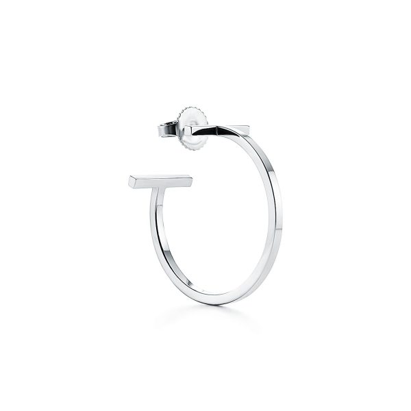 18K T Hoop Earrings - 图片 7