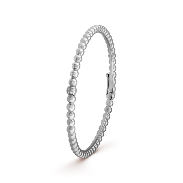 18K White Gold Perlée Bracelet