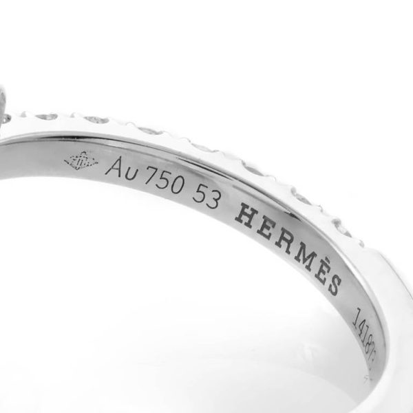 18K Finesse Diamond White Gold H Ring - 图片 5