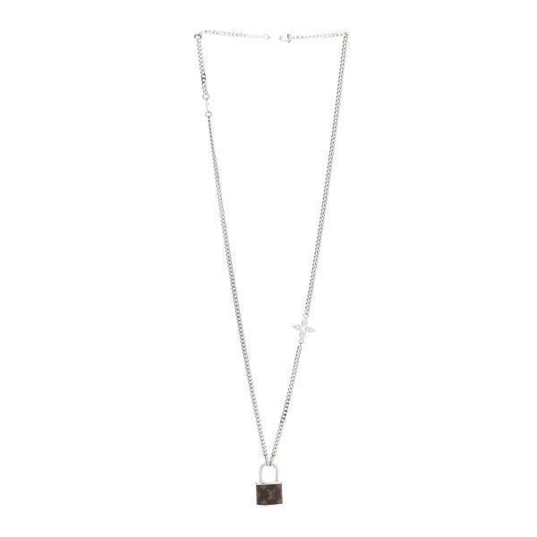 18K Louis Monogram Lock Pendant Necklace - 图片 4
