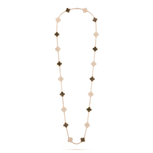 18K Vintage Alhambra 20 Motifs Long Necklace - Image 5