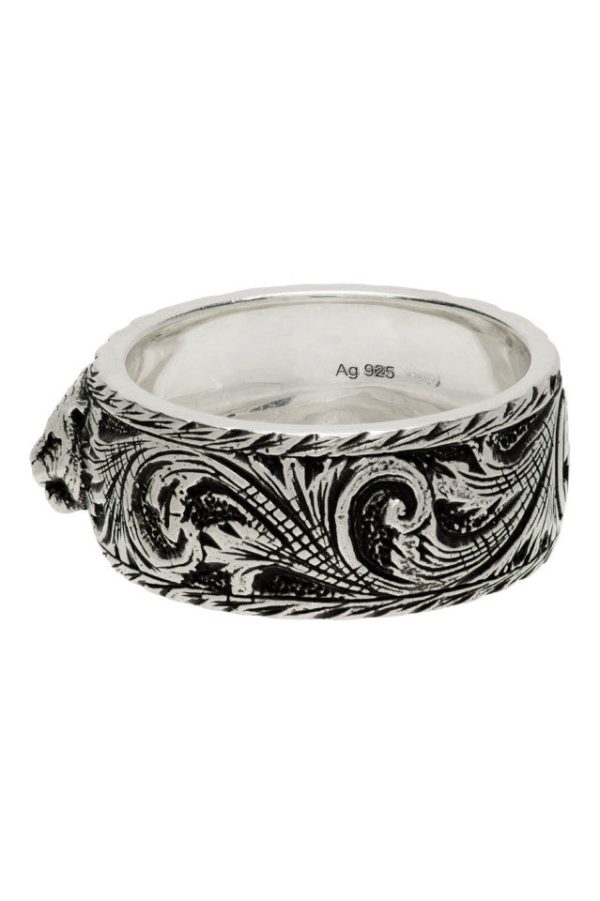 Double G Feline Head Ring - 图片 6